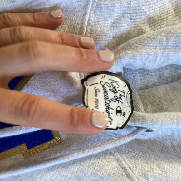 Vintage Champion Hoodie Medium Gray Reverse
Weave Old English Patch Sweatshirt - Picture 3 of 5